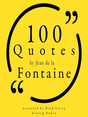 cover image of 100 Quotes by Jean de la Fontaine